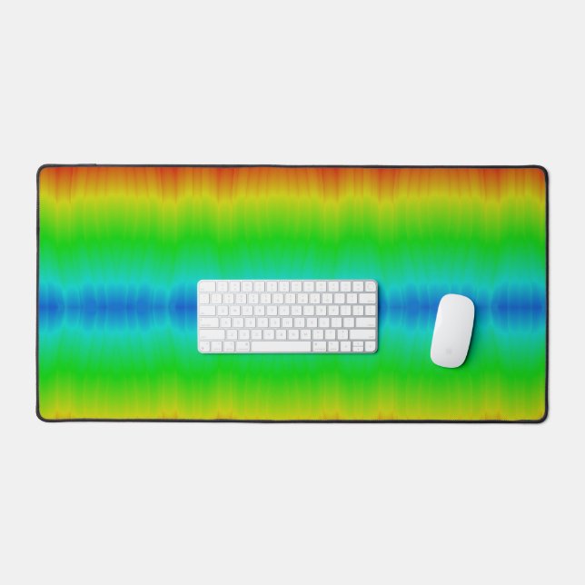Flammenfarbiger Regenbogen Schreibtischunterlage (Tastatur & Maus)