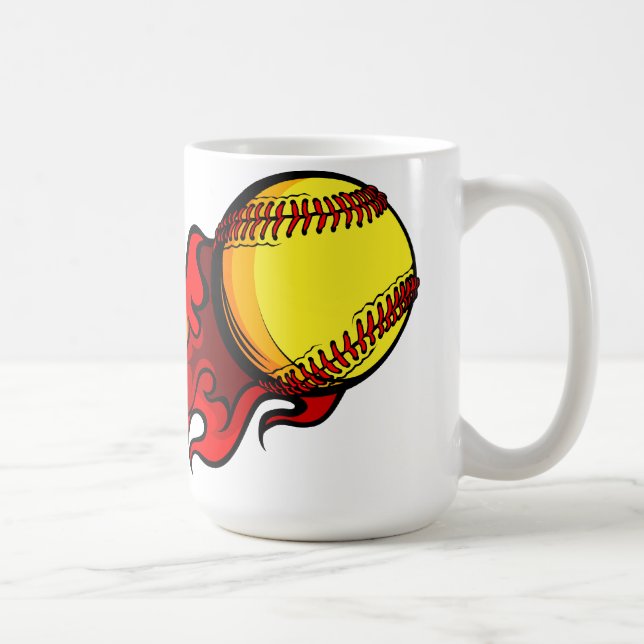 FlammenFastpitch Softball-Kaffee-Tasse Kaffeetasse (Rechts)