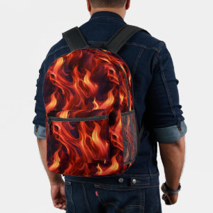 Flammenfeuermuster Bedruckter Rucksack