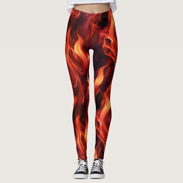 Flammenfeuermuster Leggings (Vorderseite)