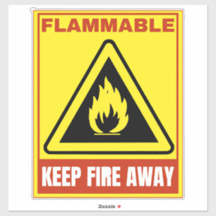 Flammengefahrensymbol Aufkleber
