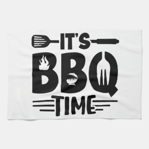 Flammengegrillte Freude Geschirrtuch
