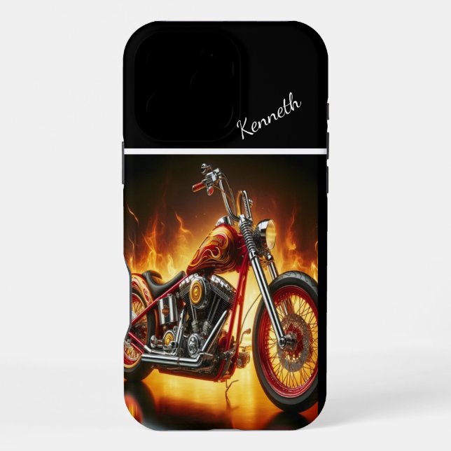 Flammengemaltes Chopper iPhone Hülle (Rückseite)