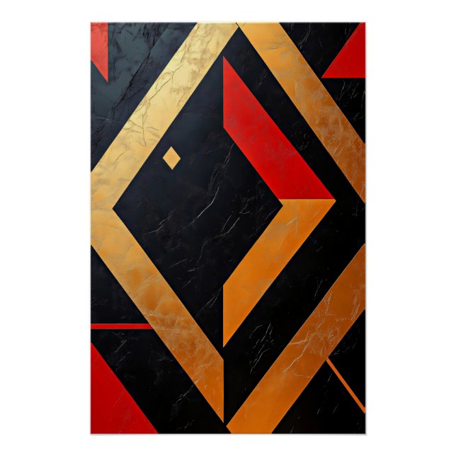 Flammengeometrien Poster (Vorderseite)