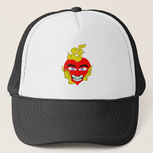 Flammenherz Truckerkappe (Vorderseite)