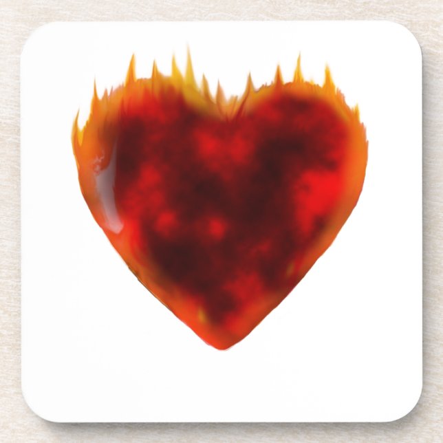 Flammenherz Untersetzer (Vorderseite)