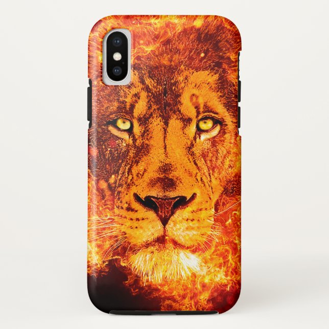 Flammenion von Judah Red Orange Case-Mate iPhone Hülle (Rückseite)