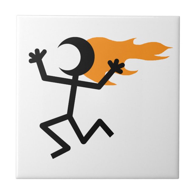 Flammenkopf Fliese (Vorderseite)