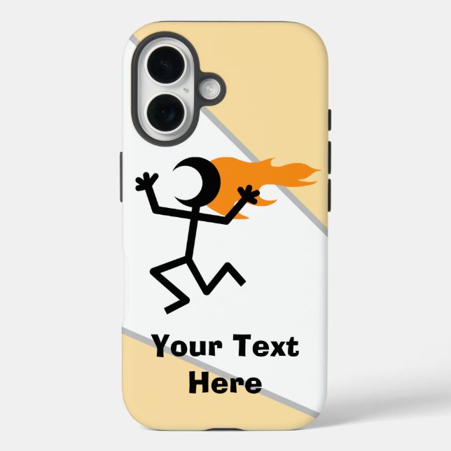 Flammenkopf Stickman Case-Mate iPhone Hülle (Rückseite)