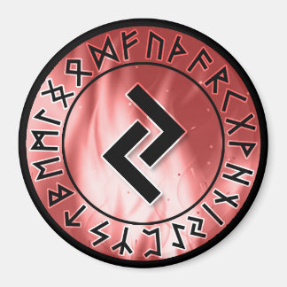 Flammenlaufe, rot [12]. Jera] Magnet