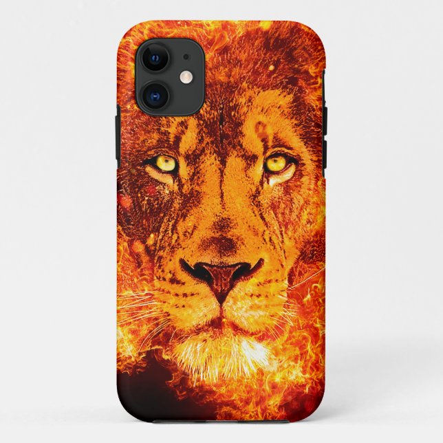 Flammenleuchte mit rotem schwarzem Orange Case-Mate iPhone Hülle (Rückseite)