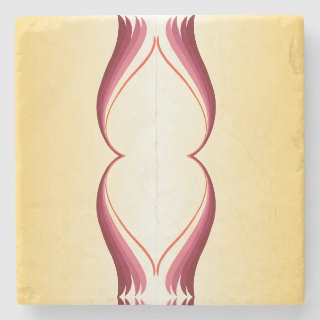 Flammenlilie Steinuntersetzer (Vorderseite)