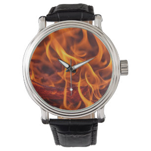 Flammenmakro Armbanduhr