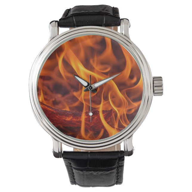 Flammenmakro Armbanduhr (Vorderseite)