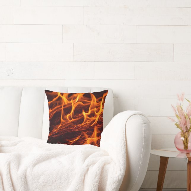 Flammenmakro in Kamin Kissen (Liege)