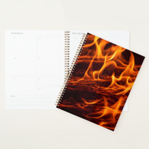 Flammenmakro in Kamin Planer