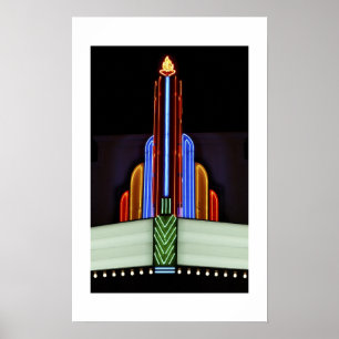 Flammenmarquee-Print Poster