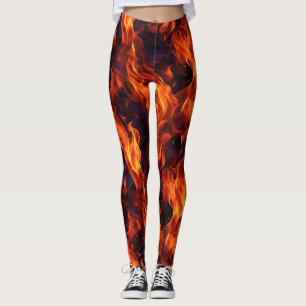 Flammenmuster Leggings