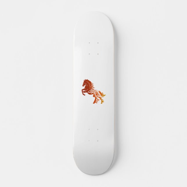 Flammenpferd - Farbe auswählen Skateboard (Vorne)
