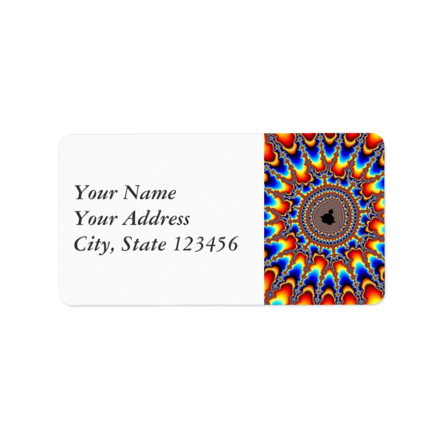 Flammenring Adressaufkleber (Vorne)