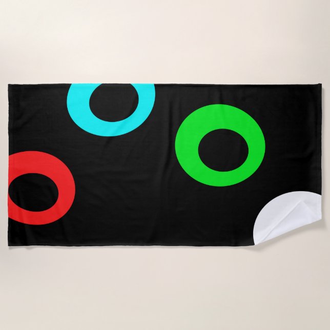 Flammenringe Strandtuch (Vorderseite)