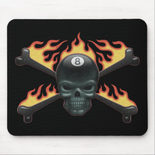 Flammenschädel 8 mousepad