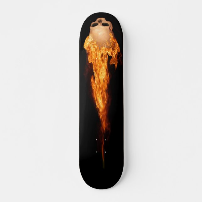 Flammenschädel Skateboard (Vorne)