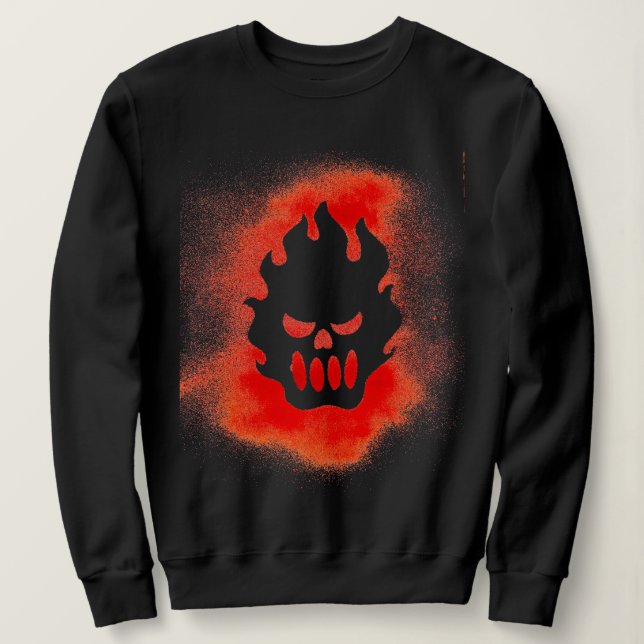 Flammenschädel Sweatshirt (Design vorne)