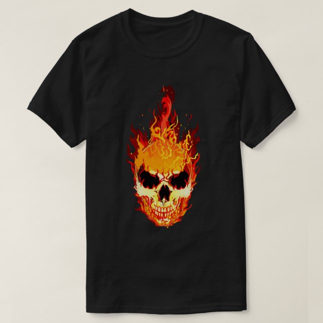 Flammenschädel T-Shirt (Design vorne)