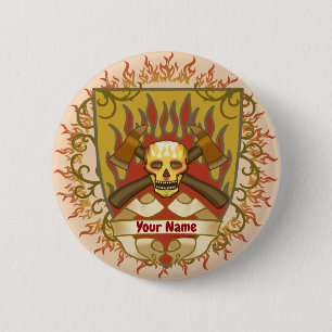 Flammenschild Button