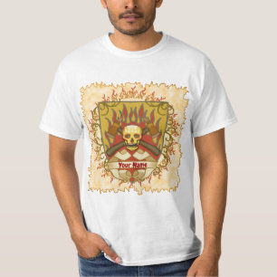Flammenschild-Feuerwehrmann T-Shirt