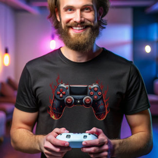 Flammenspielcontroller für Konsolenspiele T-Shirt