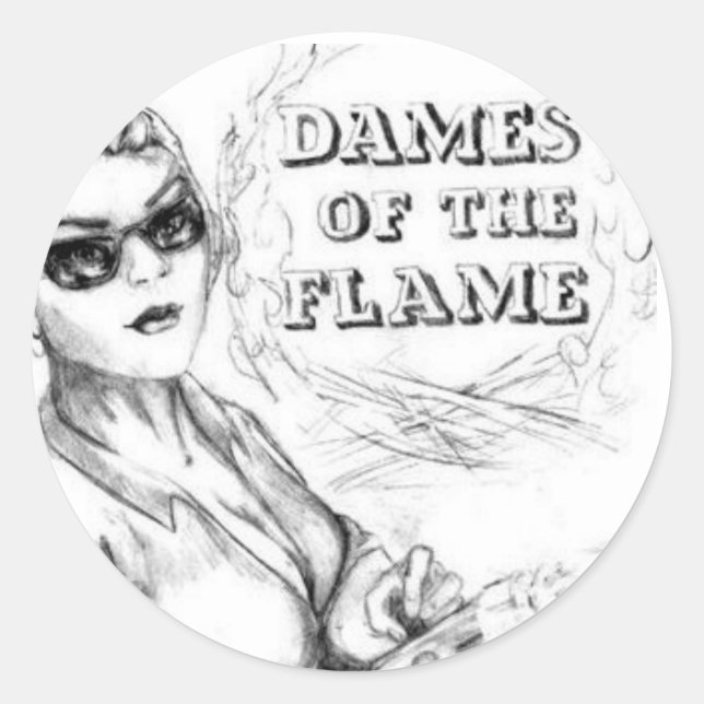 Flammenspiele Runder Aufkleber (Vorderseite)