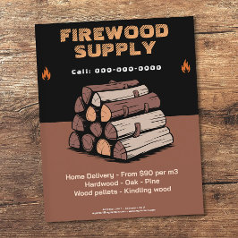 Flammensymbol - Brennholzlieferung Flyer