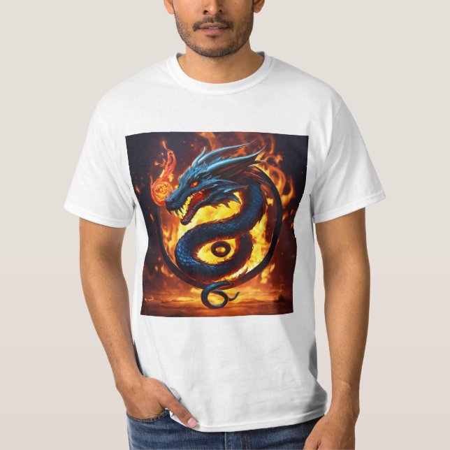 Flammenzorndrache-T-Shirt, Blaze-gebunden. T-Shirt (Vorderseite)