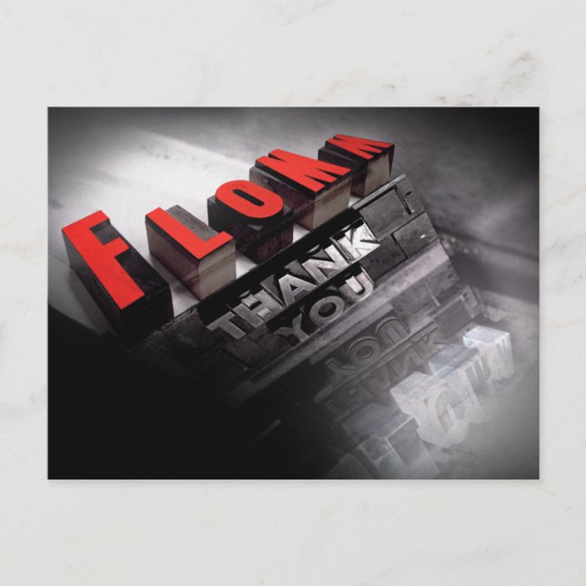 FLAMMERIN DANKE POSTKARTE (Vorderseite)