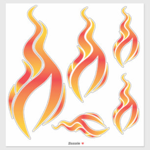 Flammsymbol Aufkleber