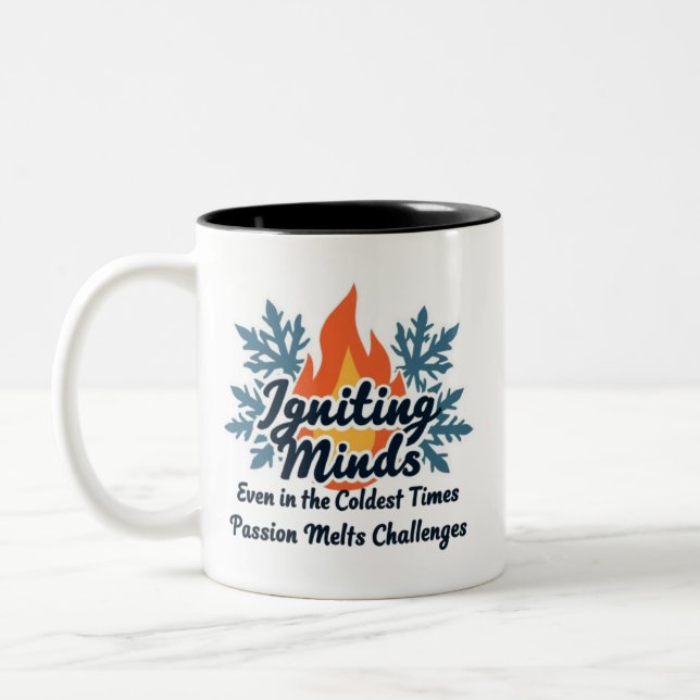 Flamting Minds Inspirational Winter Passion Zweifarbige Tasse (Links)