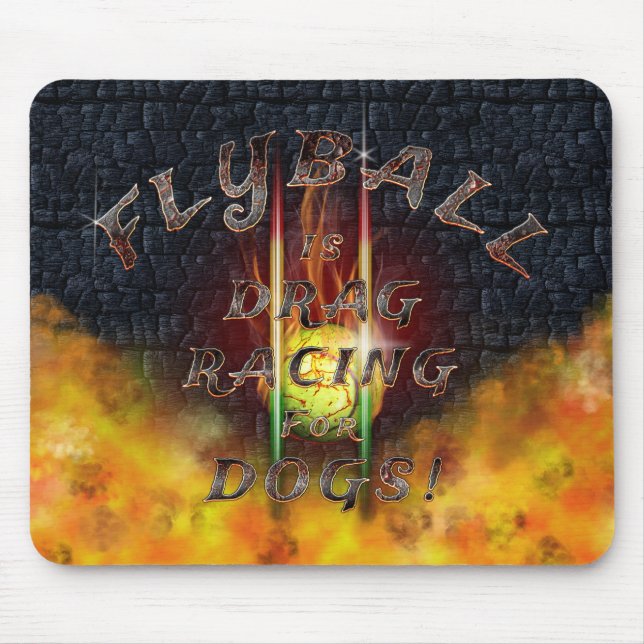 Flamz: Widerstand, der für Hunde läuft! Mousepad (Vorne)