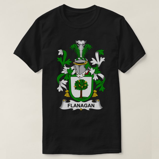 Flanagan Coat of Arms Familienwappen T-Shirt (Design vorne)