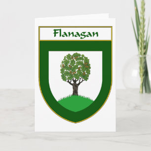 Flanagan-Wappen/Familienwappen Feiertagskarte