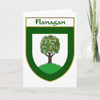 Flanagan-Wappen/Familienwappen Feiertagskarte