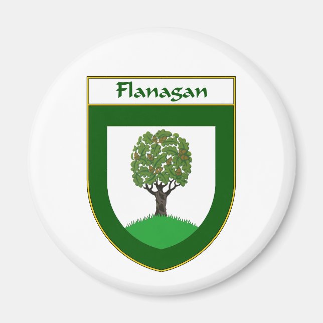 Flanagan-Wappen/Familienwappen Magnet (Vorne)