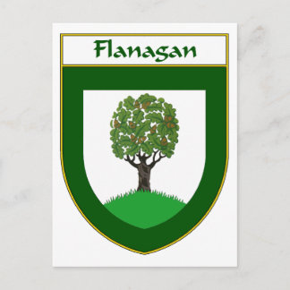 Flanagan-Wappen/Familienwappen Postkarte
