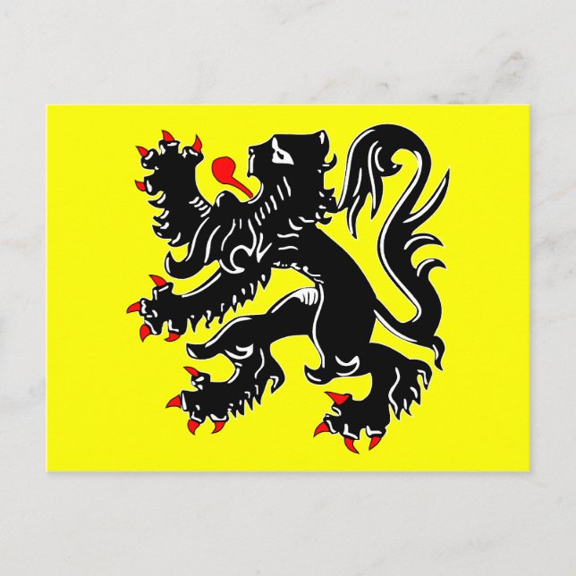 Flandern, belgische Flagge Postkarte (Vorderseite)