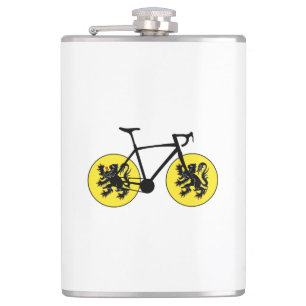 Flandern-Flaggenradfahren Flachmann