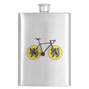 Flandern-Flaggenradfahren Flachmann