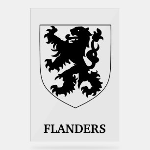 Flandern-Löwe Grafikdesign Kunst Acrylschild