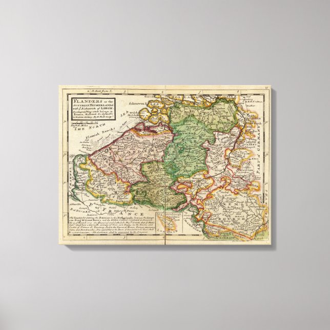 Flandern oder die österreichischen Niederlande Leinwanddruck (Vorderseite)