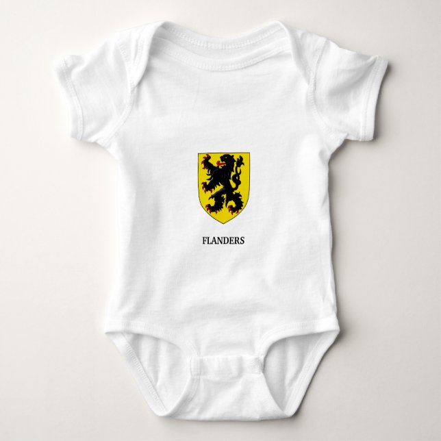 Flandern Wappen Heraldischer Löwe Baby Strampler (Vorderseite)